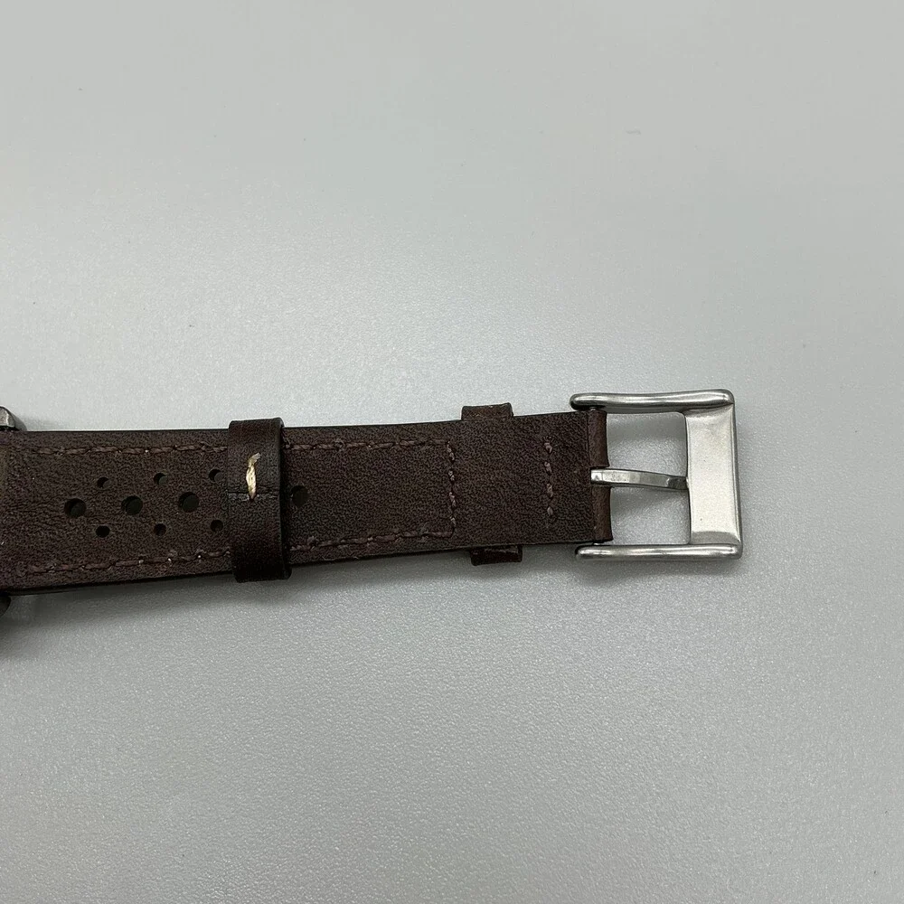 Timex Expedition Indiglo Mens Watch 40mm Gray Dial Brown Leather 50M New Battery